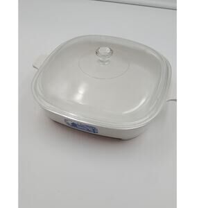 VTG Corning Ware Blue Colonial House AMANA Microwave Browning Skillet